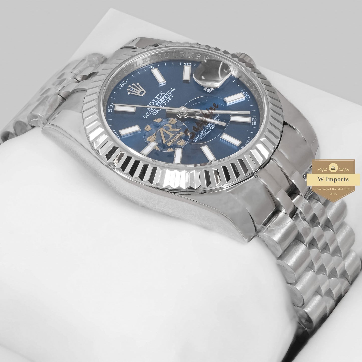 LATEST COLLECTION 36 SILVER WITH BLUE DIAL AUTOMATIC WATCH ZR FACTORY