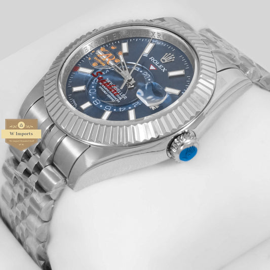 LATEST COLLECTION 42 SILVER WITH BLUE DIAL AUTOMATIC WATCH ZR FACTORY