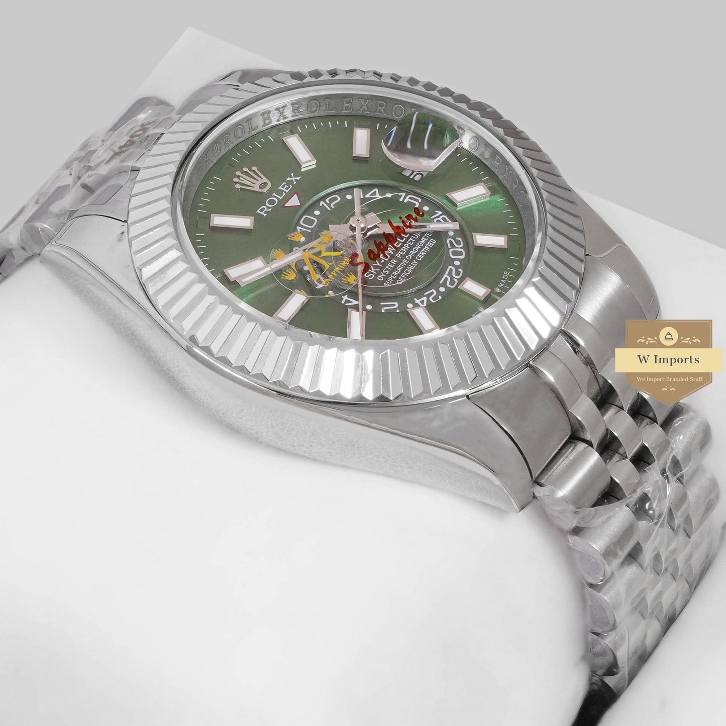 LATEST COLLECTION 42 SILVER WITH GREEN DIAL AUTOMATIC WATCH ZR FACTORY