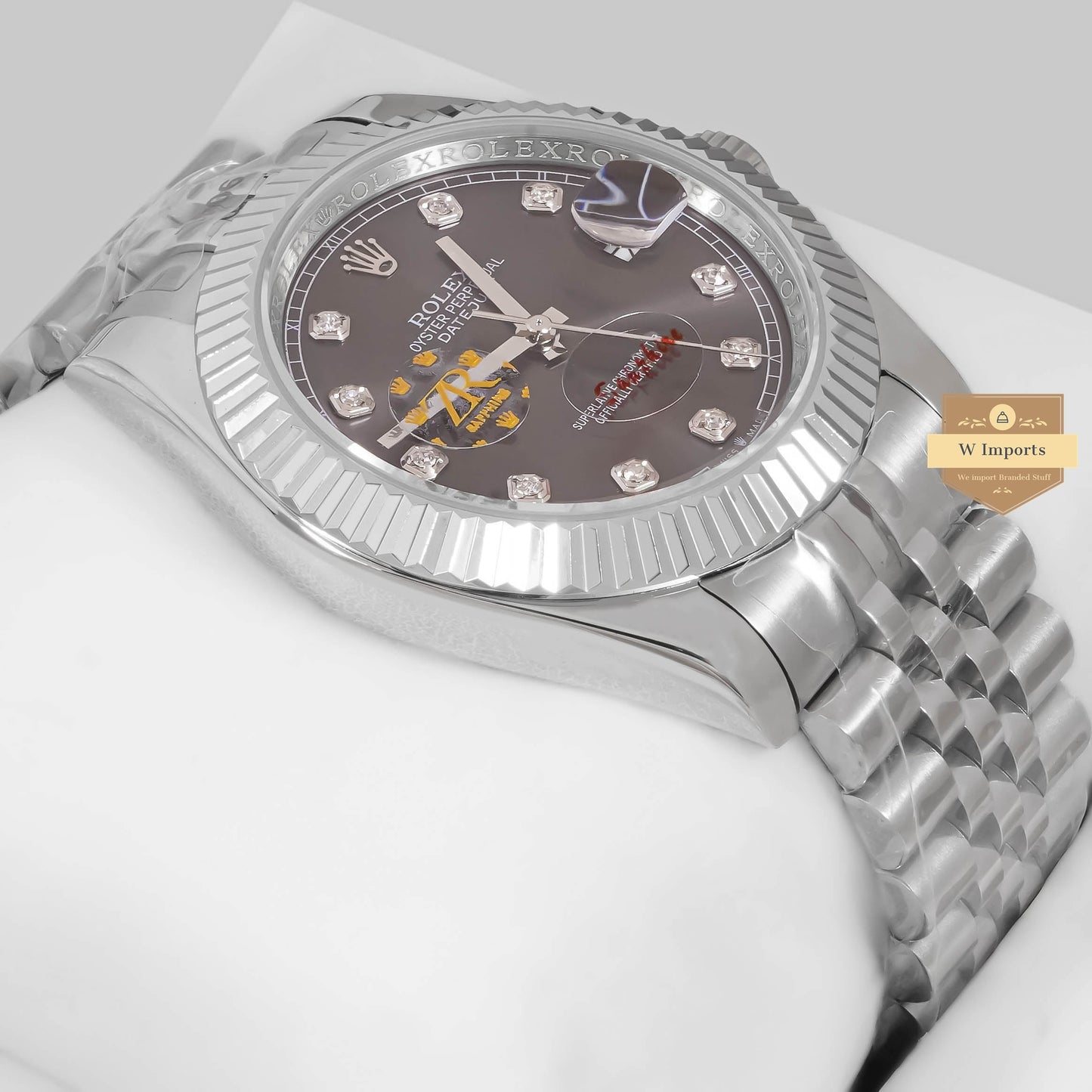 LATEST COLLECTION 41 SILVER WITH CHARCOAL GREY DIAL AUTOMATIC WATCH ZR FACTORY