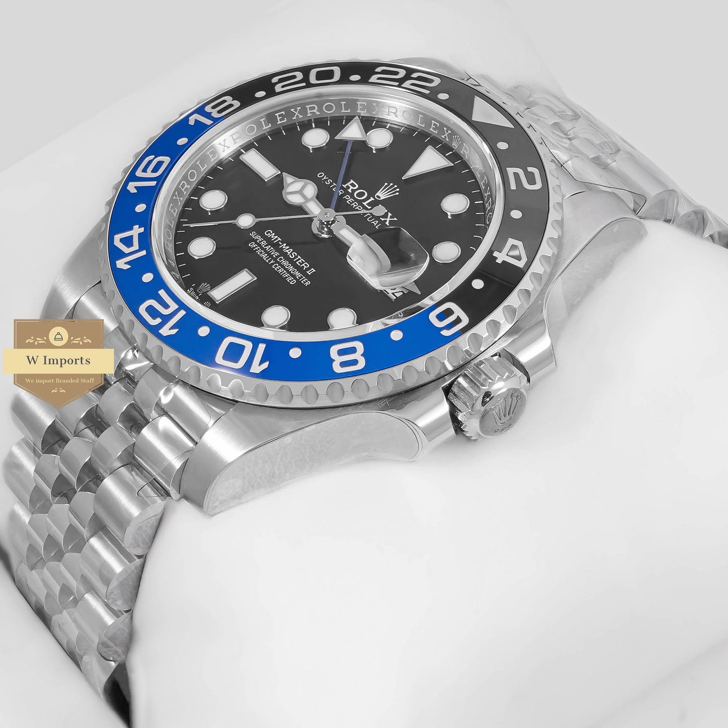 LATEST COLLECTION GMT 40 SILVER WITH BLACK DIAL & BEZEL AUTOMATIC WATCH EW MADE