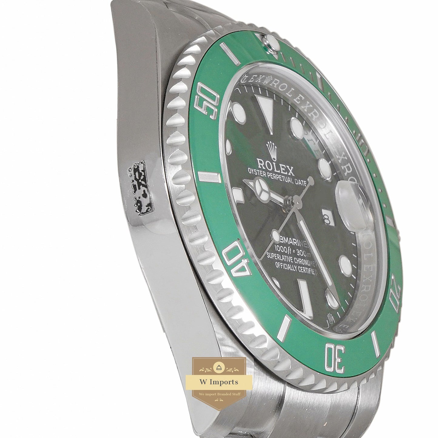 LATEST COLLECTION 40 SILVER WITH GREEN DIAL & BEZEL AUTOMATIC WATCH EW MADE