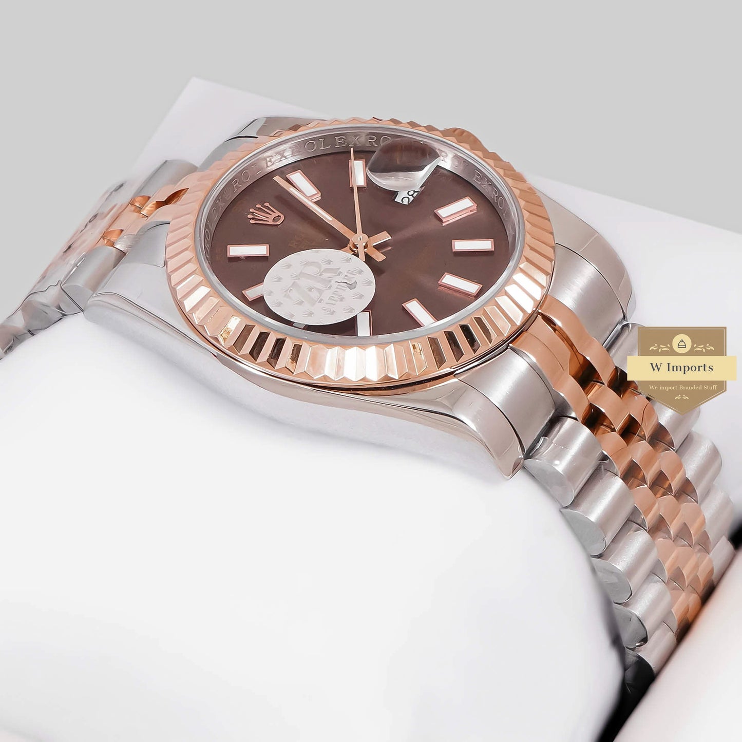 LATEST COLLECTION 36 TWO TONE ROSE GOLD WITH  BROWN DIAL AUTOMATIC WATCH ZR FACTORY