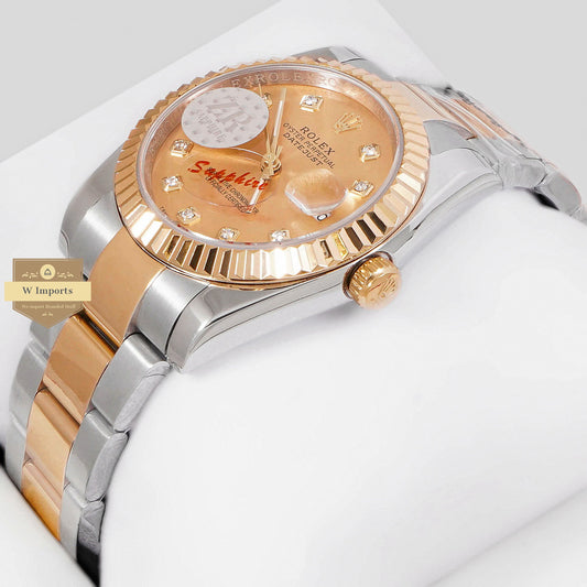 LATEST COLLECTION 36 TWO TONE YELLOW GOLD WITH DIAL STONE INDEX ZR FACTORY