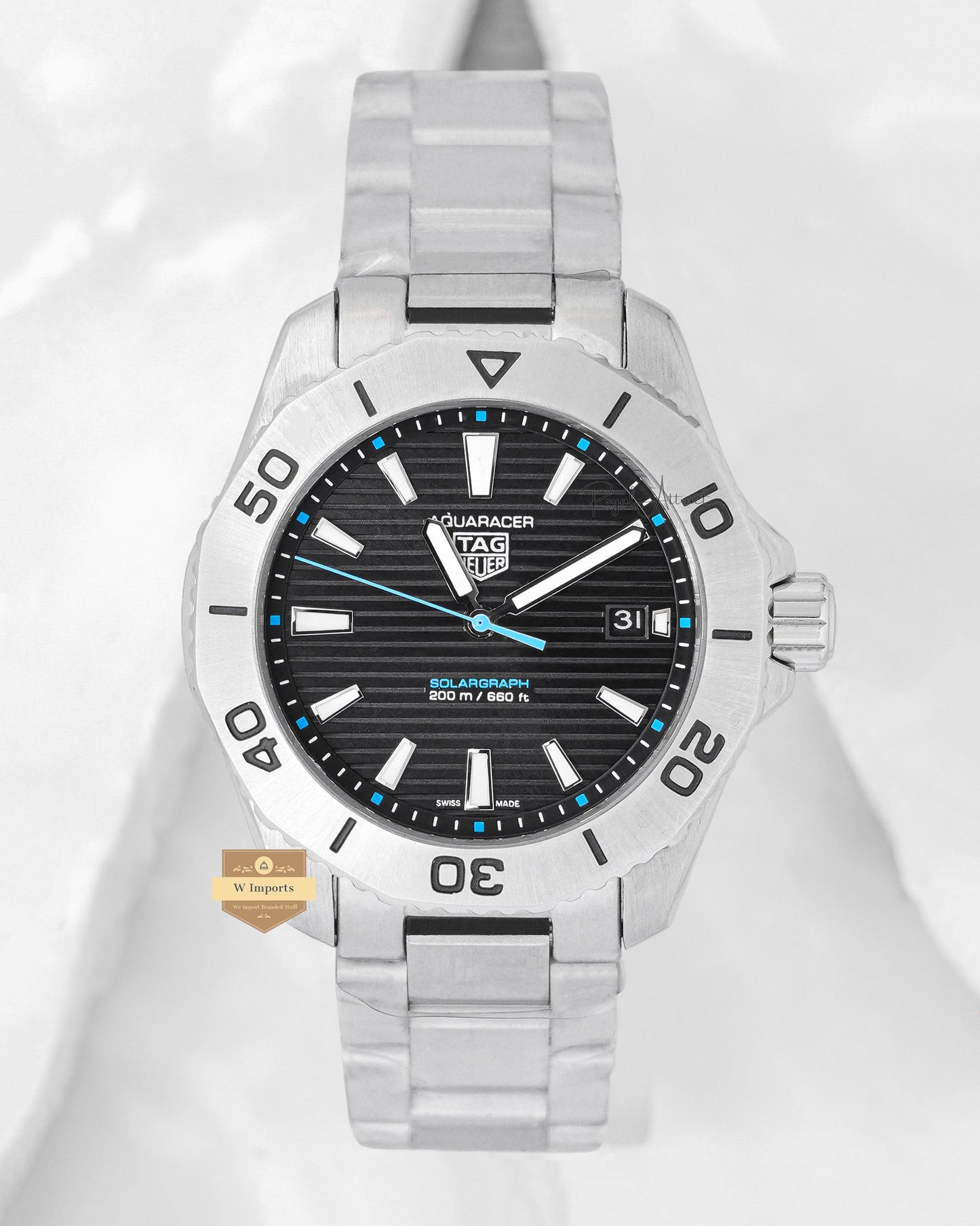 Latest Collection Silver With Black Dial Automatic Watch