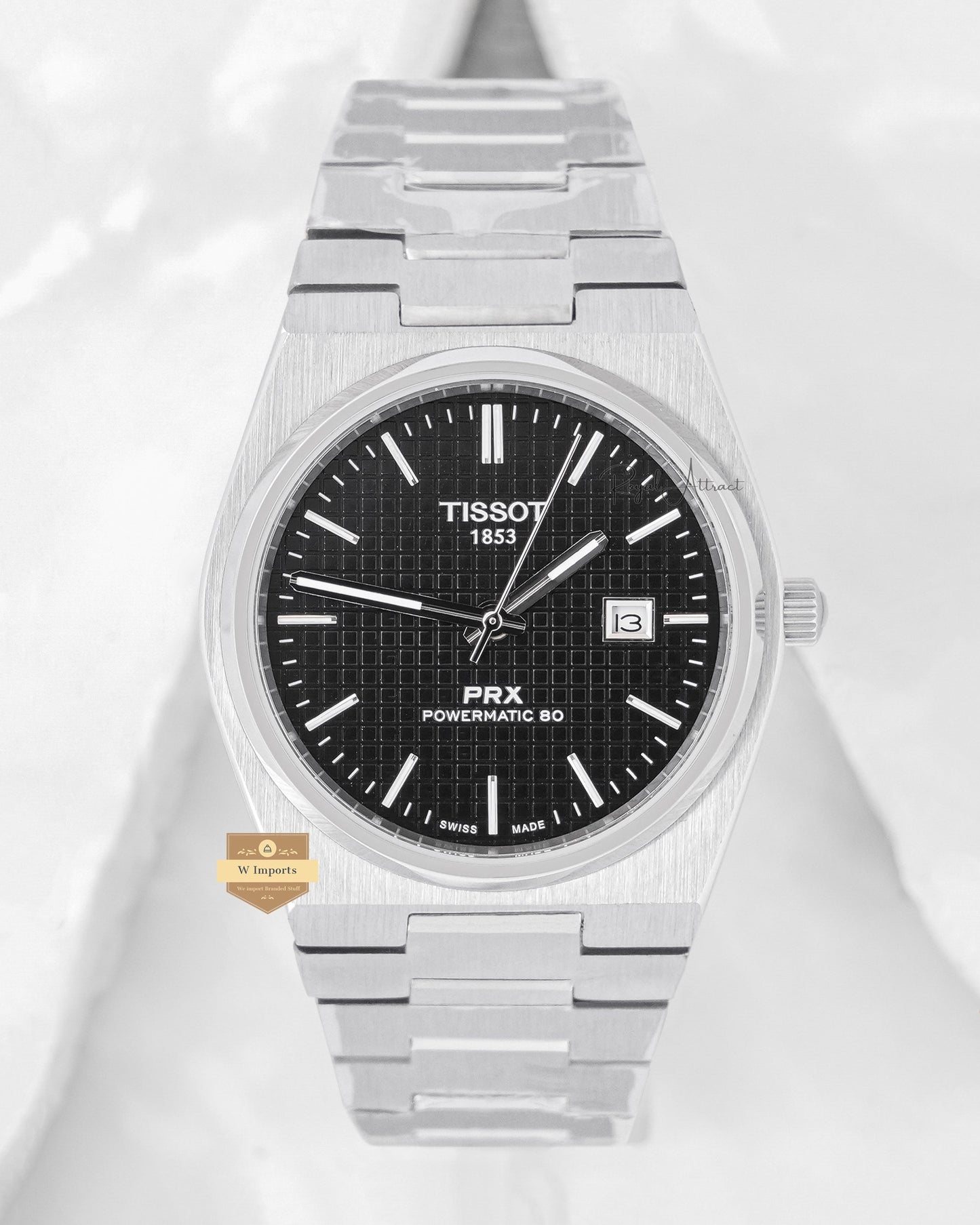 Latest Collection Premium Prx Silver With Black Dial Stainless Steel Automatic Watch