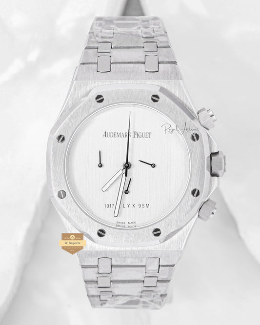 Latest Collection Chronograph All Silver With Dial Chain Watch