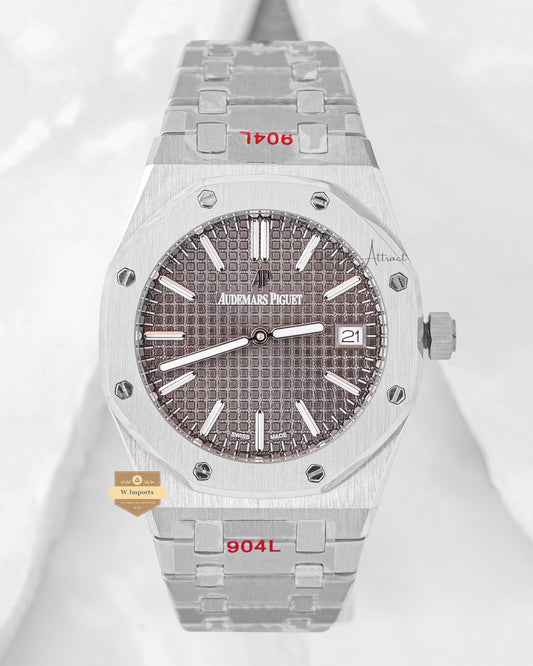 Latest Collection Premium Silver With Gray Dial Chain Watch