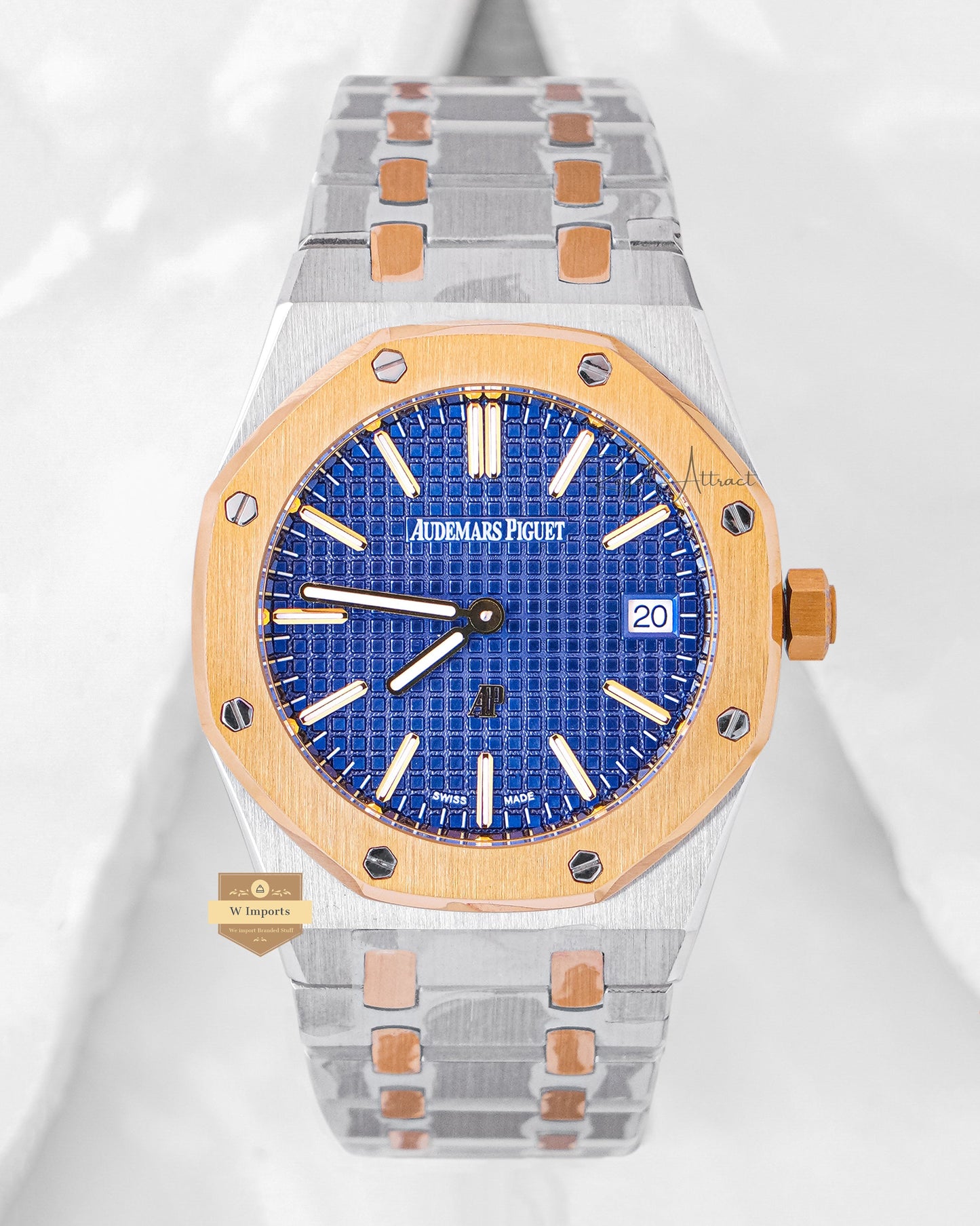 Latest Collection Premium Two Tone Yellow Gold With Blue Dial