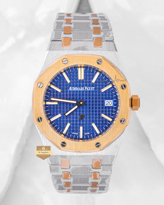 Latest Collection Premium Two Tone Yellow Gold With Blue Dial