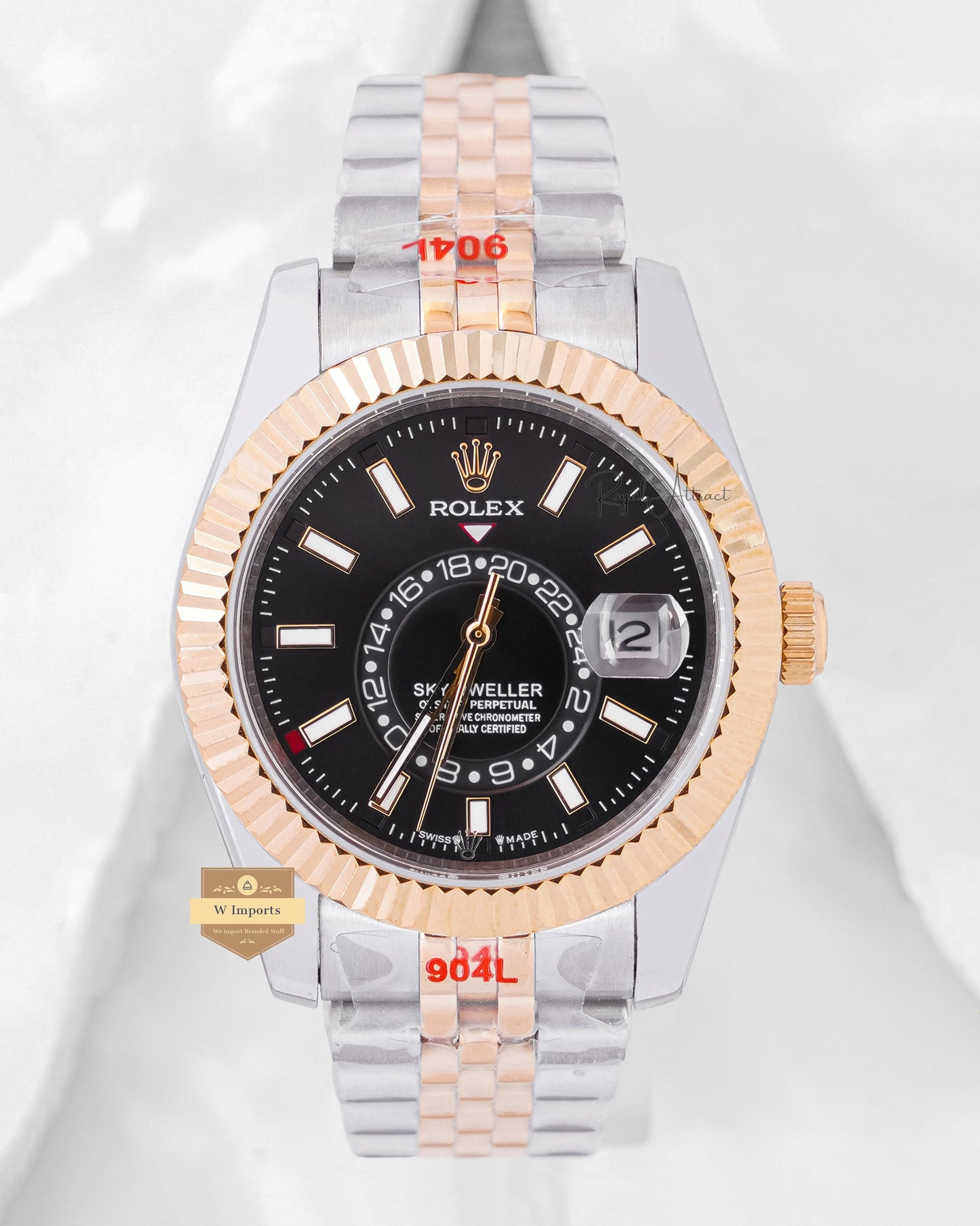 Latest Collection 42 Two tone Yellow Gold With Black Dial Automatic Watch ZR Factory