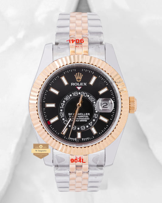 Latest Collection 42 Two tone Yellow Gold With Black Dial Automatic Watch ZR Factory