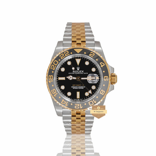 Latest Collection Gmt 40 Two Tone Yellow Gold With Black Dial & Bezel Automatic Watch Ew  Made