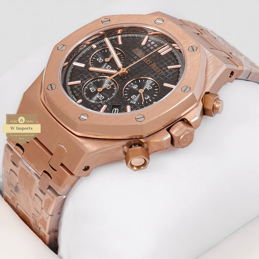 LATEST COLLECTION CHRONOGRAPH ROSE GOLD WITH BLACK DIAL