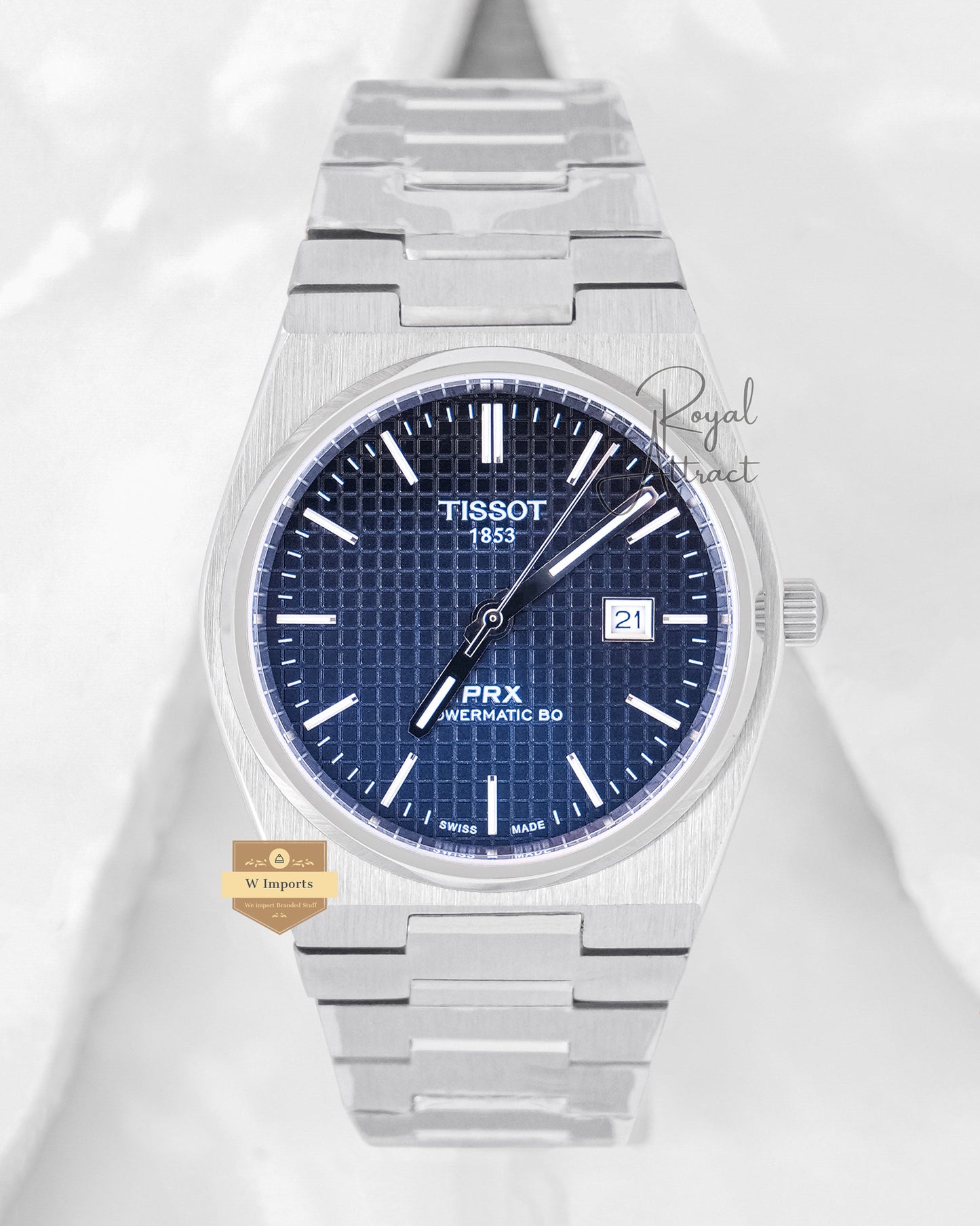 Latest Collection Premium Prx Silver With Shaded texture Dial Stainless Steel Quartz Watch