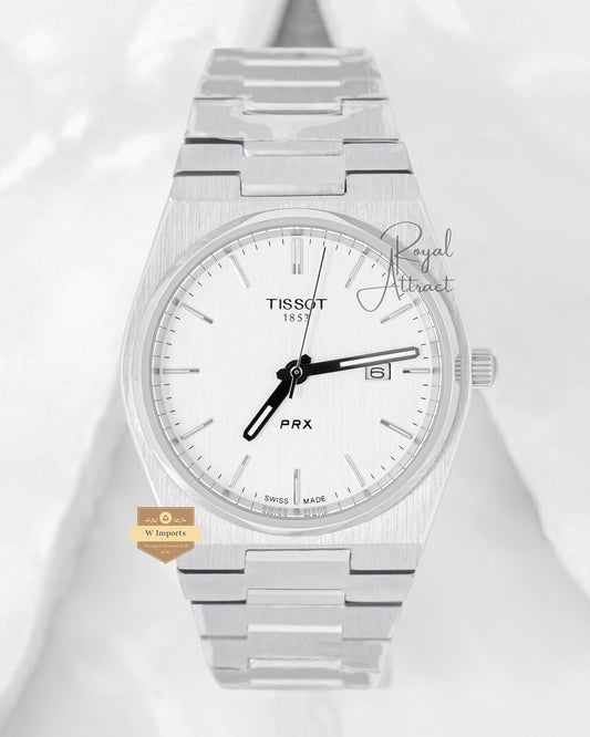 Latest Collection Premium Prx Silver With White Dial Stainless Steel Quartz Watch