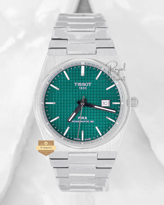 Latest Collection Premium Prx Silver With Green Texture Dial Stainless Steel Quartz Watch