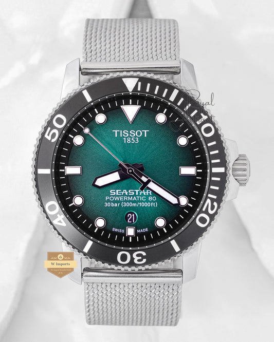Latest Collection Silver Stainless Steel With Green Dial Automatic Watch