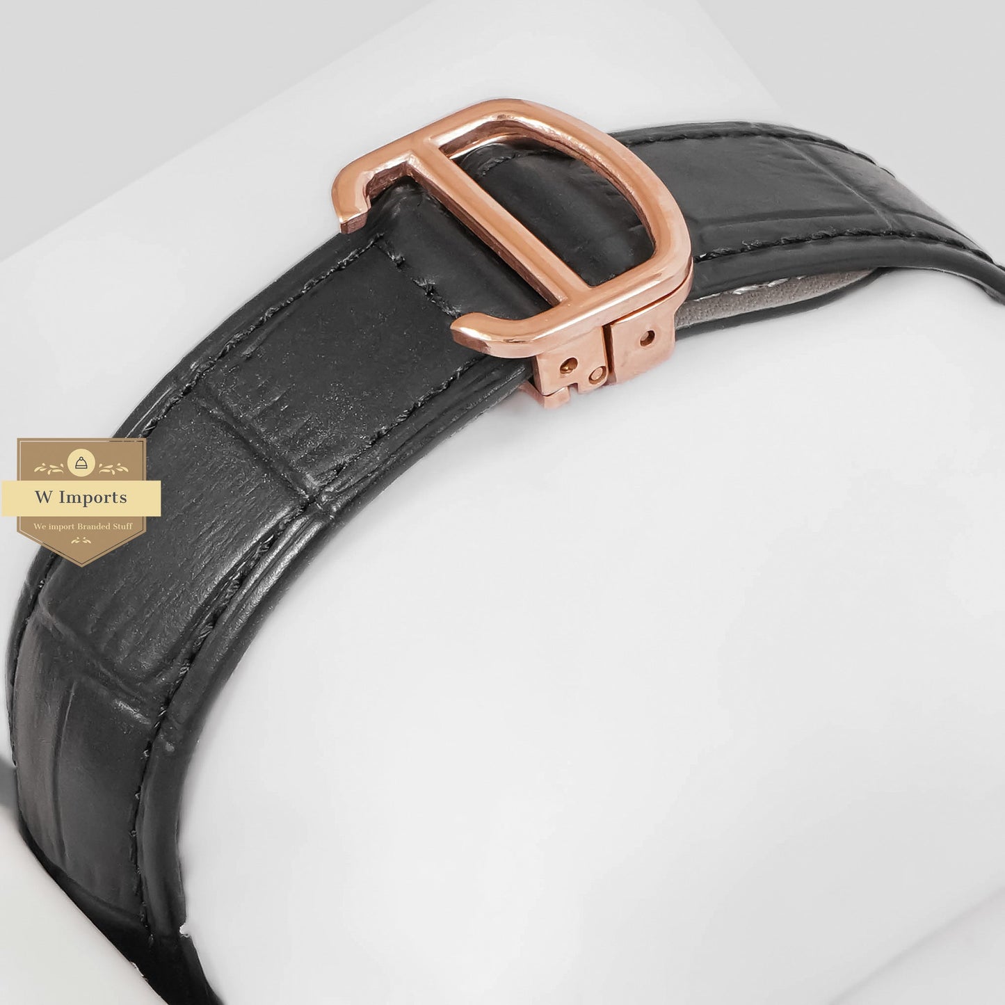 LATEST COLLECTION TOURBILLON ROSE GOLD CASE WITH BROWN DIAL & BLACK LEATHER STRAP