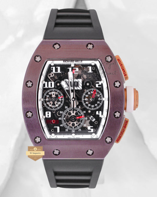 Premium Automatic Chronograph Rose Gold With Black Dial Rubber Strap