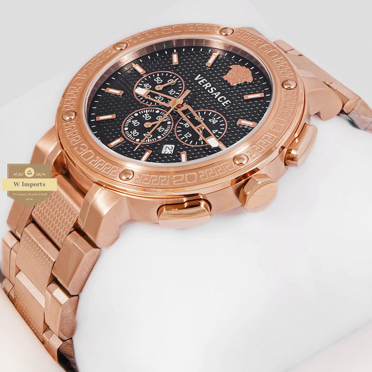LATEST COLLECTION CHRONOGRAPH ROSE GOLD STAINLESS STEEL WITH BLACK DIAL