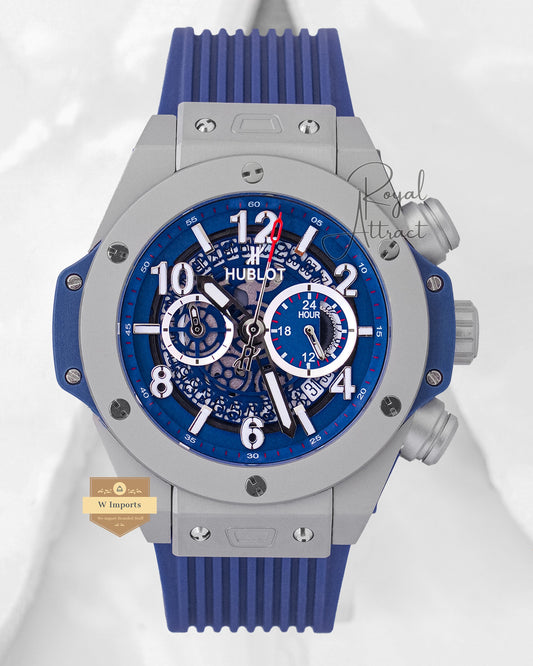 Latest Collection Chronograph Matt Case With Blue Dial Pvc Strap