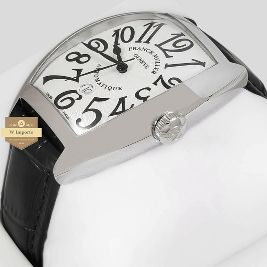 LATEST COLLECTION SILVER CASE WITH WHITE DIAL AND LEATHER STRAP