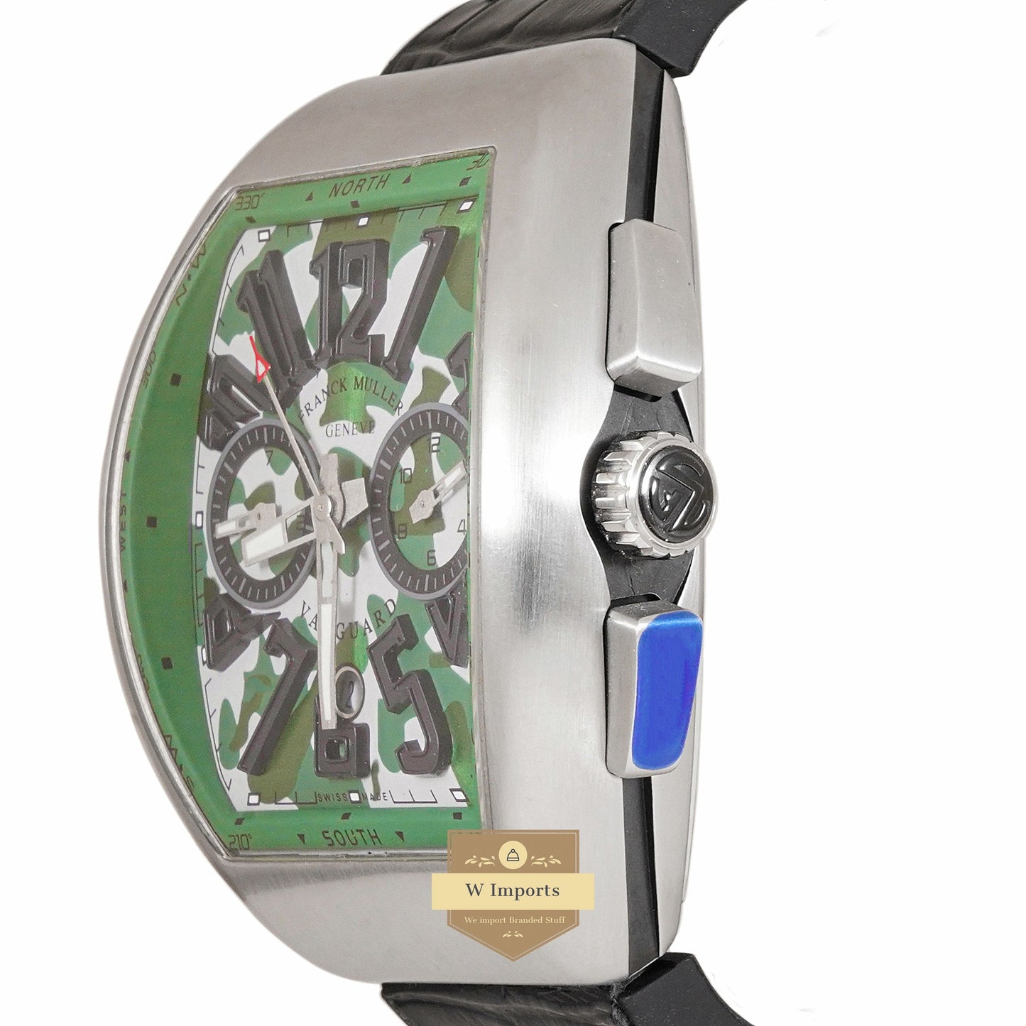 LATEST COLLECTION SILVER MATT CASE WITH GREEN DIAL & LEATHER STRAP AUTOMATIC WATCH