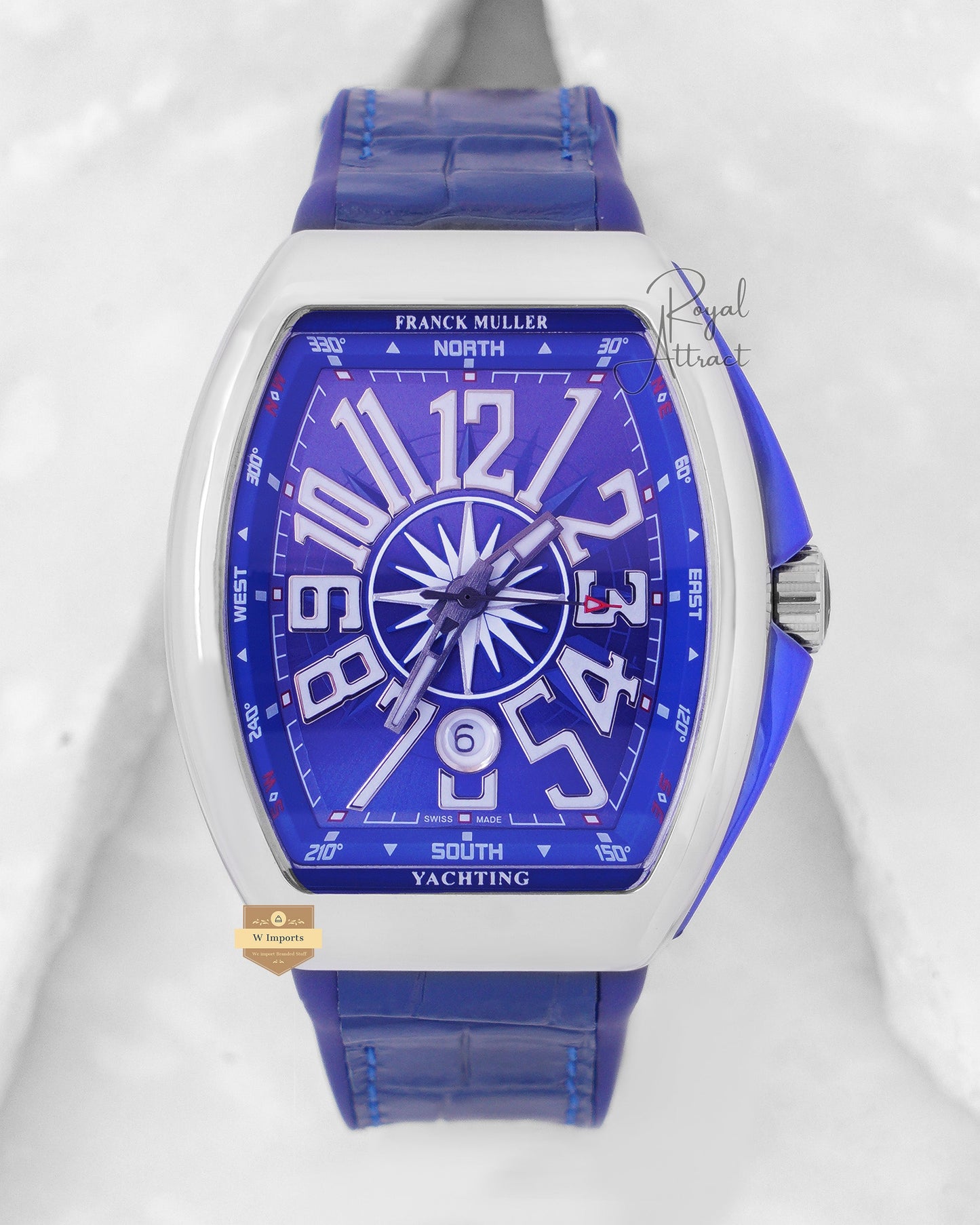LATEST COLLECTION SILVER CASE WITH BLUE DIAL & LEATHER STRAP AUTOMATIC WATCH