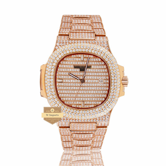 LATEST COLLECTION ALL ROSE GOLD STONE WATCH