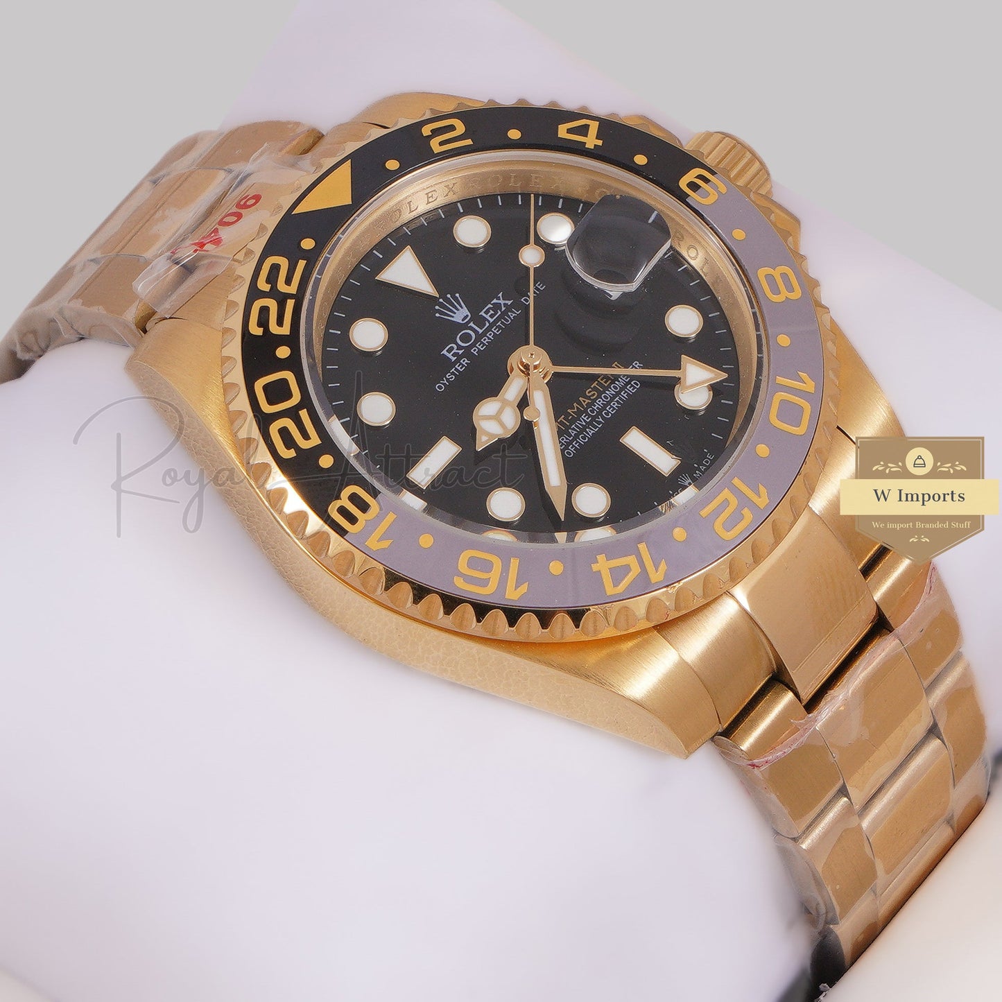 LATEST COLLECTION GMT 40 YELLOW GOLD WITH BLACK DIAL & BEZEL ZR FACTORY