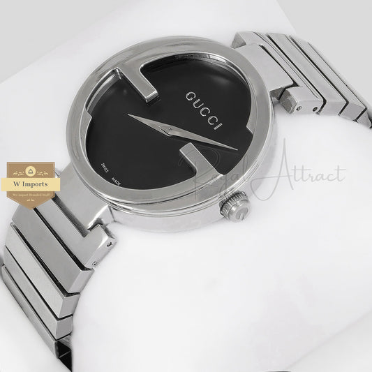 LATEST COLLECTION SILVER WITH BLACK DIAL UNISEX CHAIN WATCH