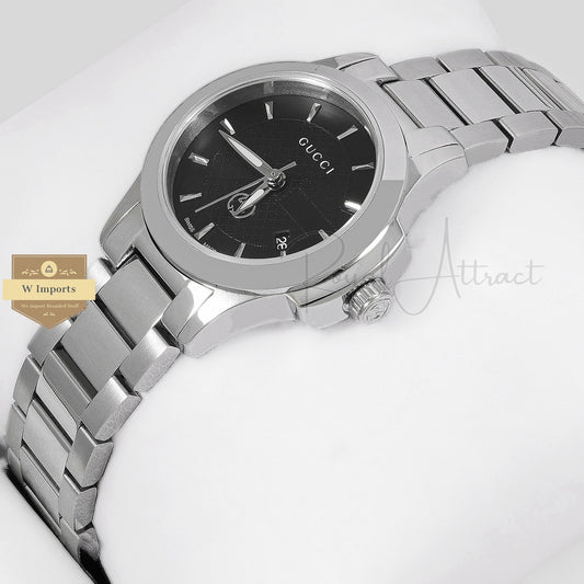 LATEST COLLECTION SILVER WITH BLACK DIAL LADIES WATCH