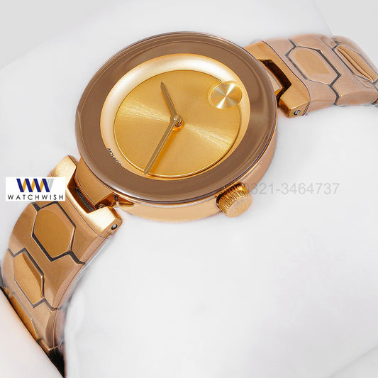 LATEST COLLECTION ALL YELLOW GOLD WITH DIAL LADIES WATCH