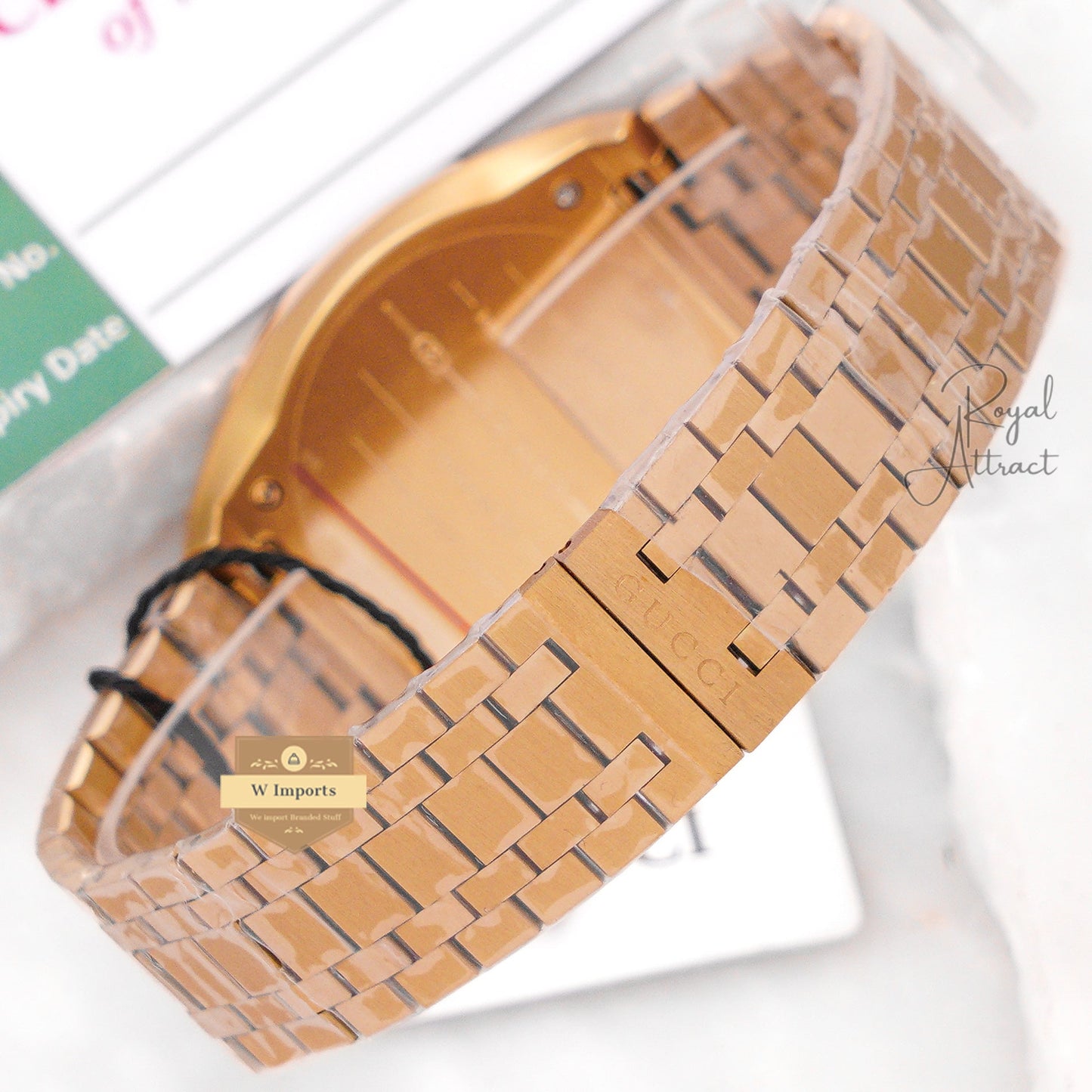 Latest Collection All Yellow Gold With Dial Chain Watch