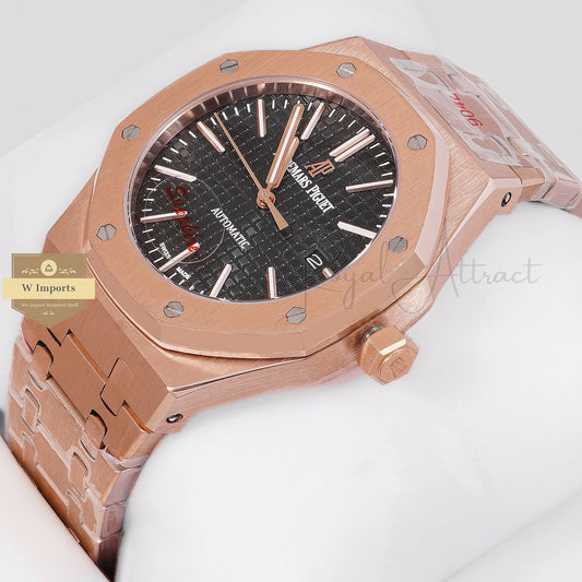 LATEST COLLECTION ROSE GOLD WITH BLACK DIAL AUTOMATIC WATCH