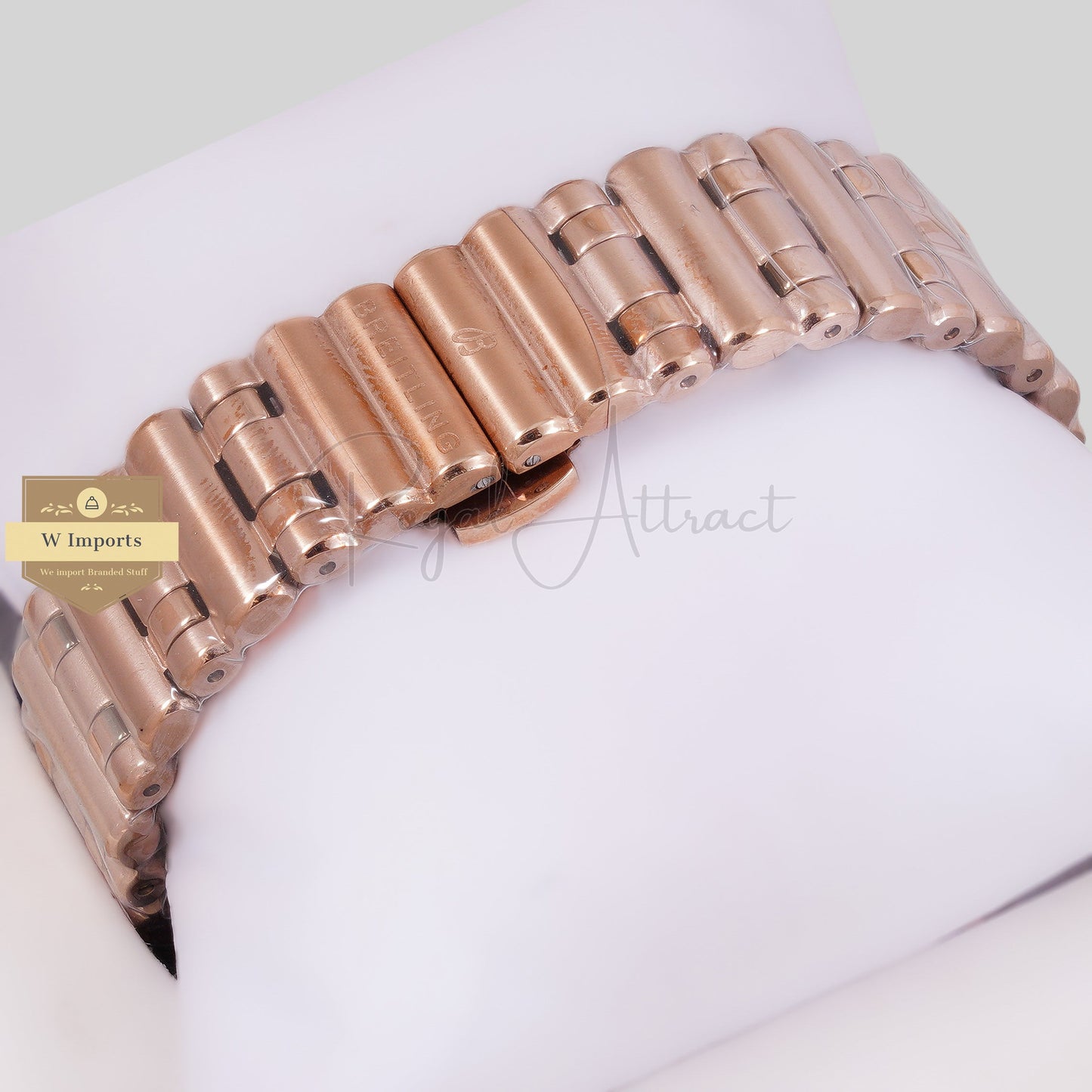 LATEST COLLECTION GMT ROSE GOLD WITH BLACK DIAL AUTOMATIC CHAIN WATCH