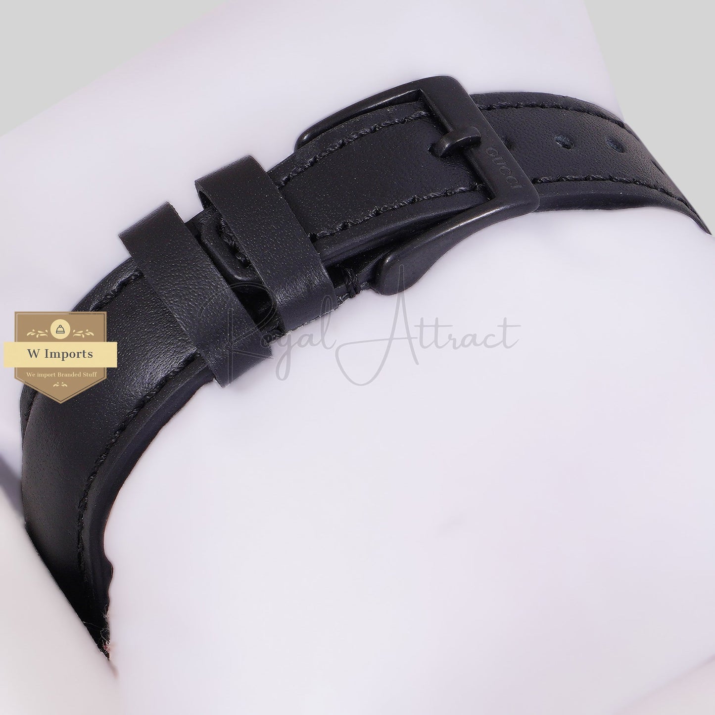 Latest Collection G All Black Case With Dial & Leather Strap Ladies Watch