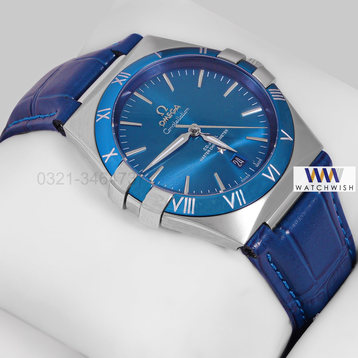 Latest Collection Silver Case With Blue Dial Automatic Watch