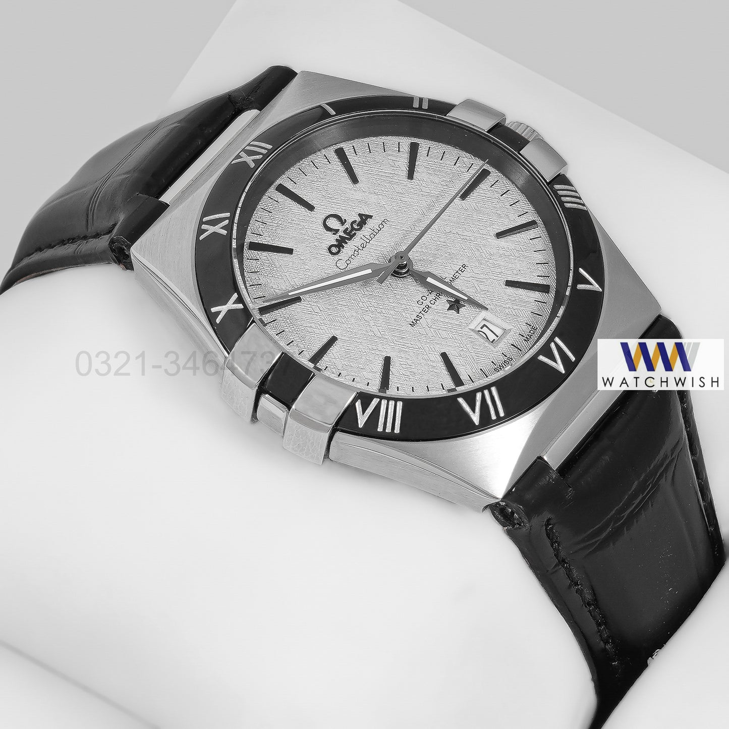 Latest Collection Silver Case With Black Dial Automatic Watch