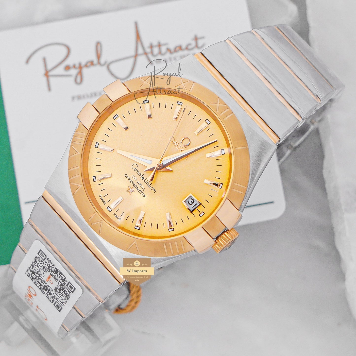 Latest Collection Two Tone Yellow Gold With Dial Automatic Watch