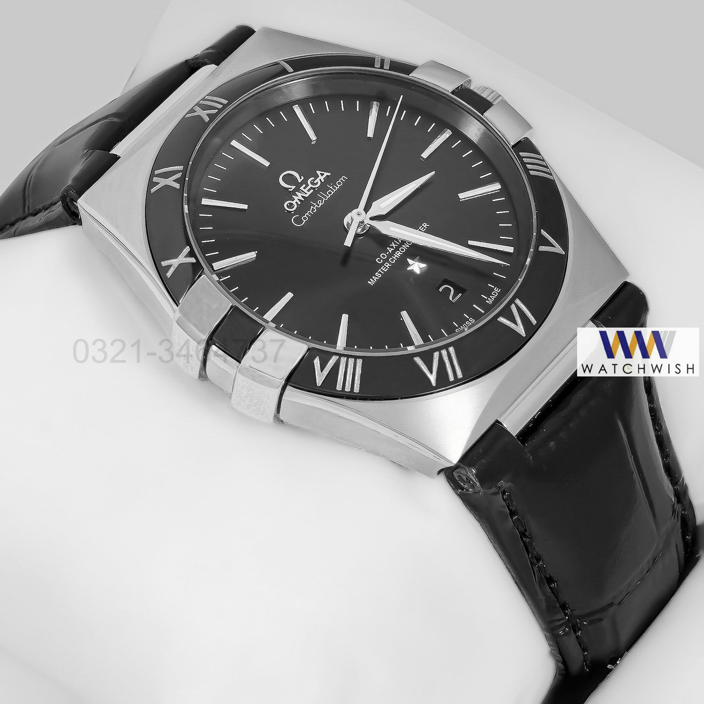 Latest Collection Silver Case With Black Dial Automatic Watch