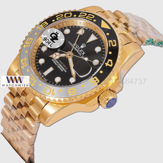 Latest Collection GMT 40 Yellow Gold With Black Dial Automatic Watch Oz Made