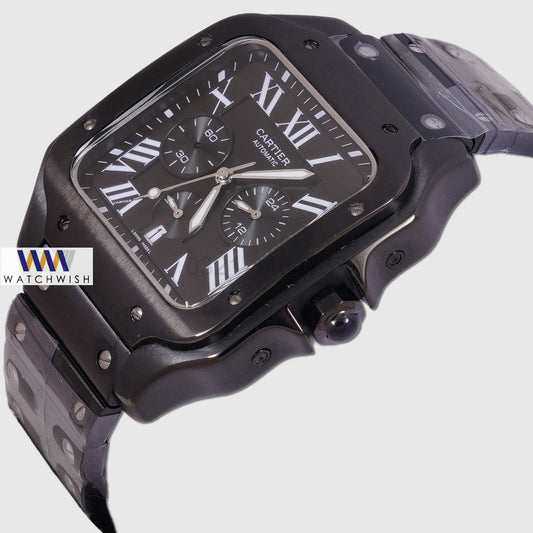 Latest Collection Chronograph All Black Case With Dial Chain Watch