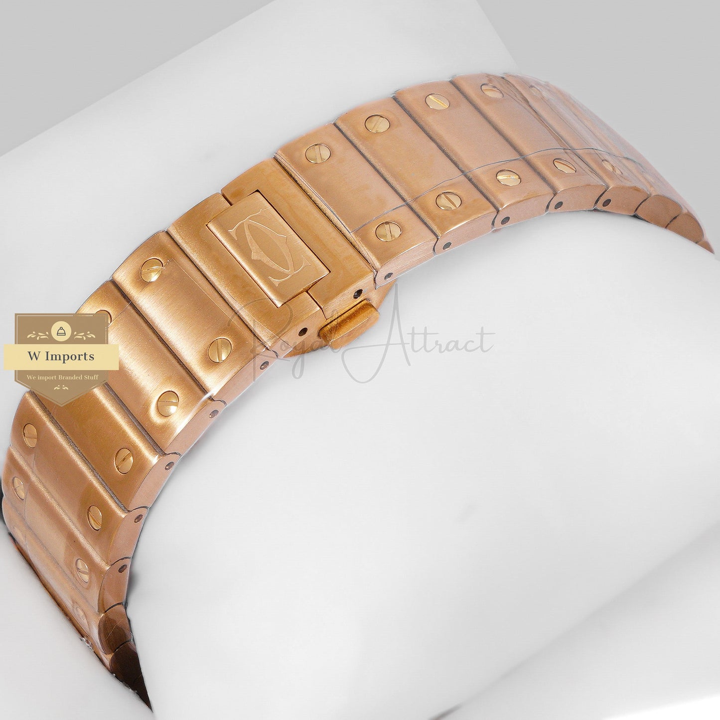 Latest Collection Chronograph Yellow Gold With Silver Dial Chain Watch