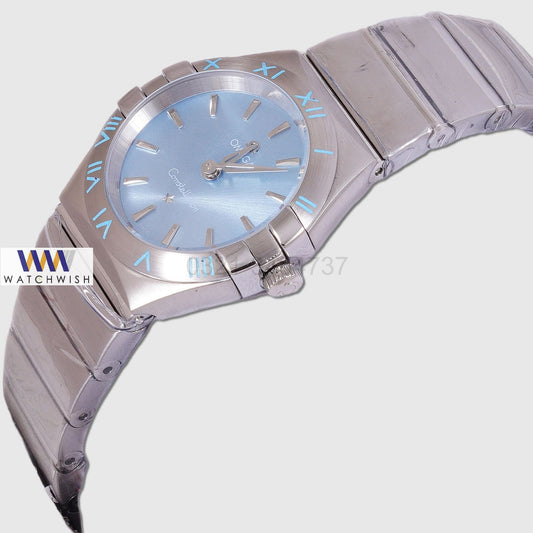 Latest Collection Silver With Blue Dial Ladies Watch