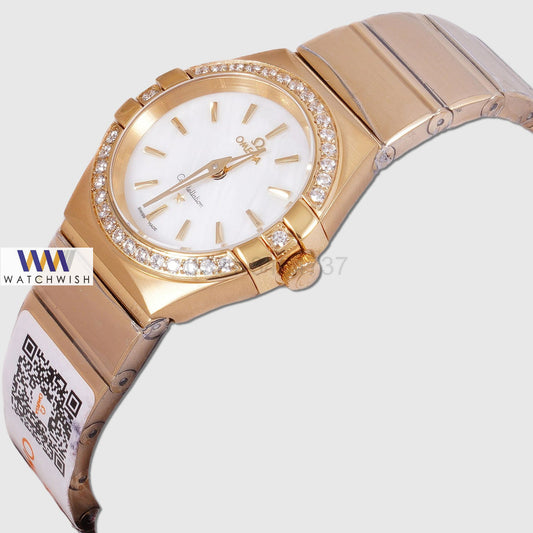 Latest Collection Yellow Gold With White Dial Ladies Watch