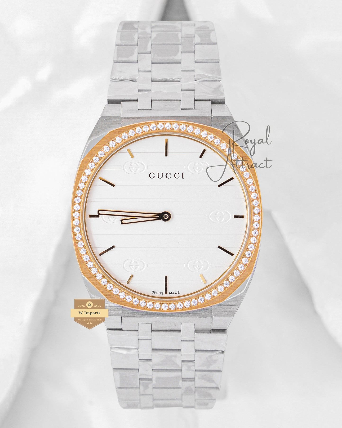 Latest Collection Silver Chain With White Dial Chain Watch