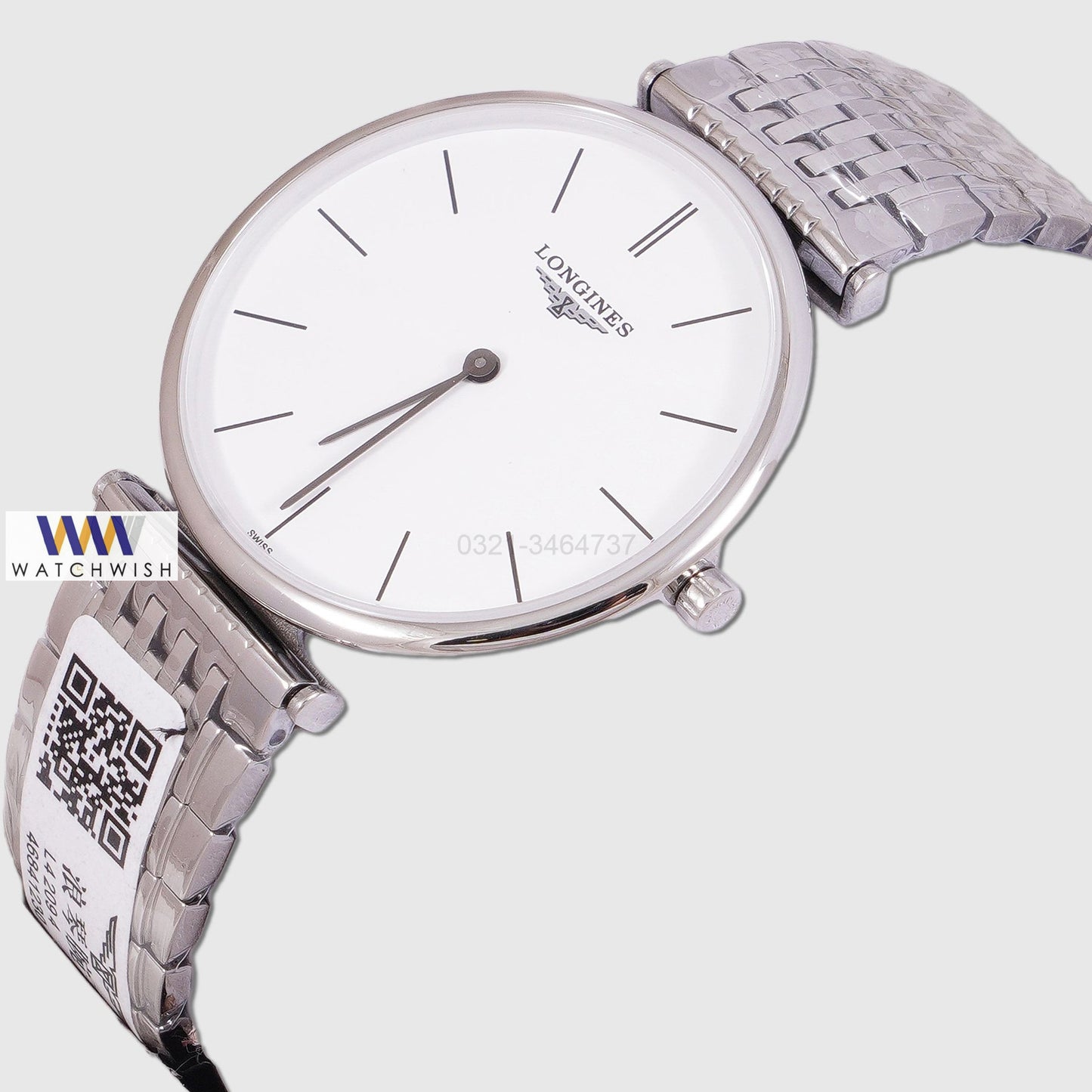 Latest Collection Silver With White Dial Chain Watch