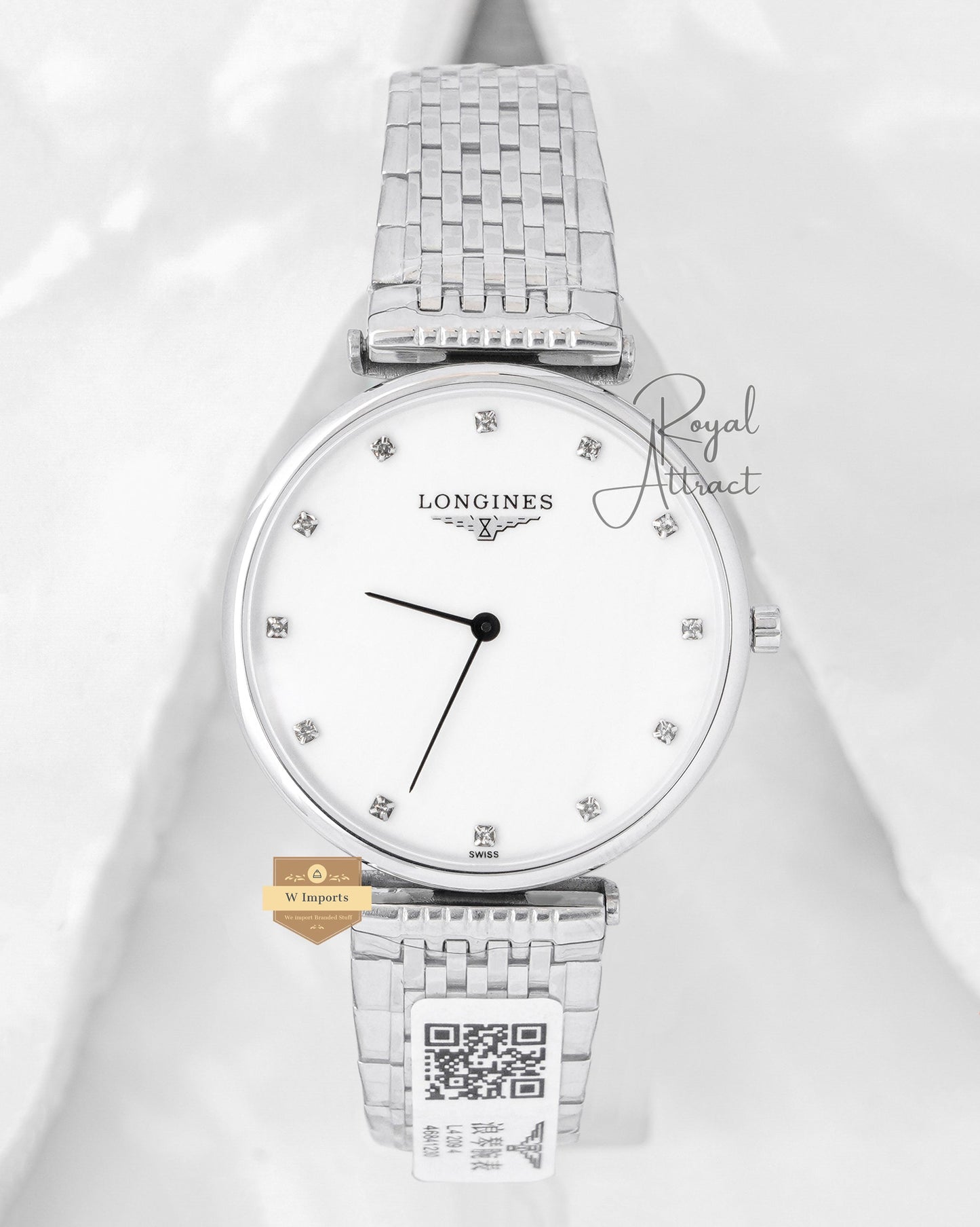 Latest Collection Silver With White Dial Slim Watch For Men